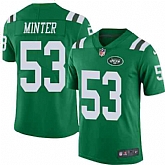 Nike Men & Women & Youth Jets 53 Kevin Minter Green Color Rush Limited Jersey,baseball caps,new era cap wholesale,wholesale hats
